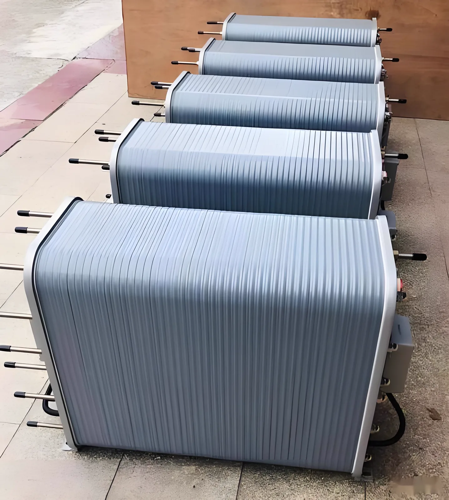 EDI module stacks lined up in the KONCHE consumables workshop