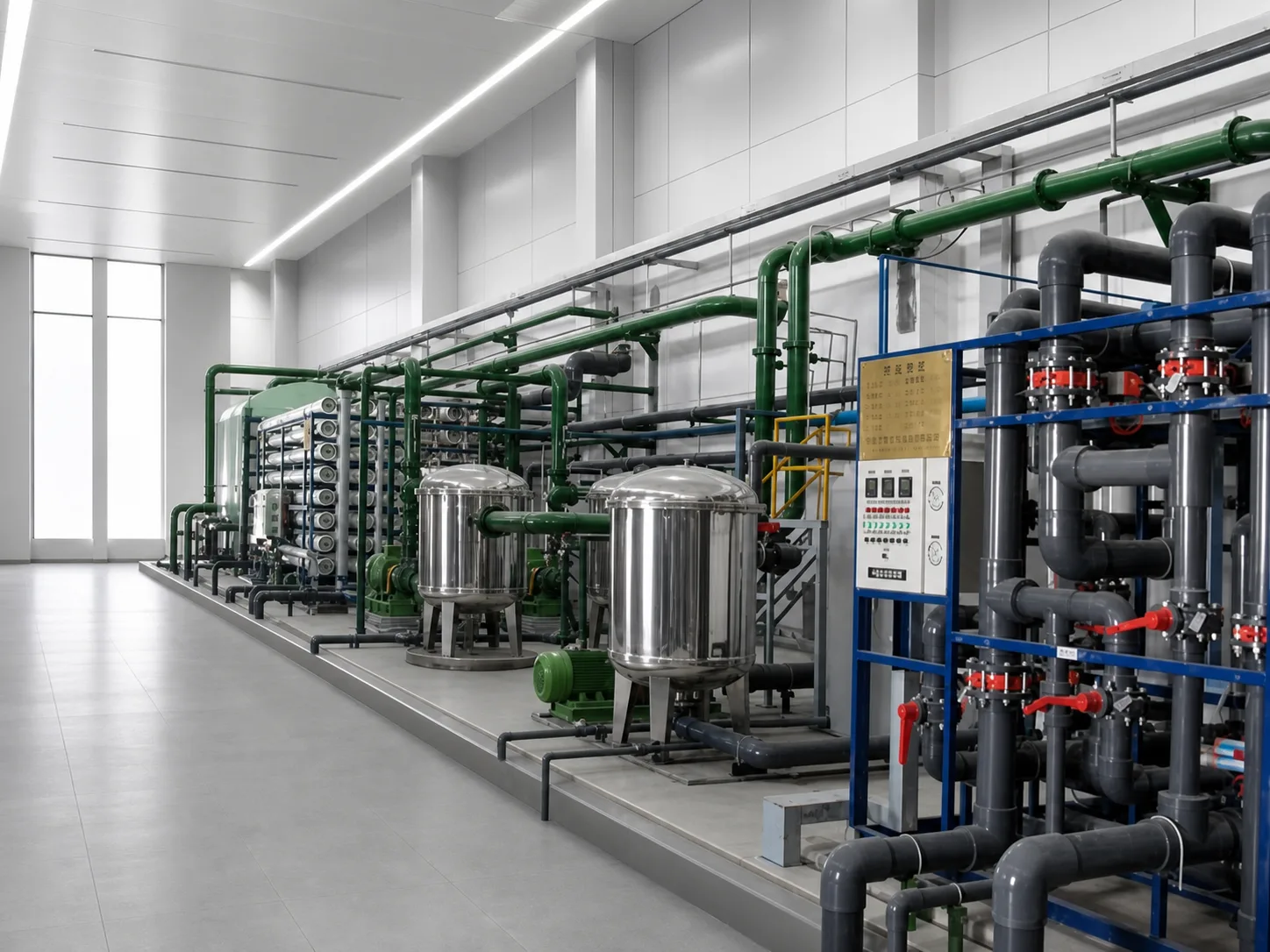 Industrial ultrapure water equipment representing the referenced electronics project
